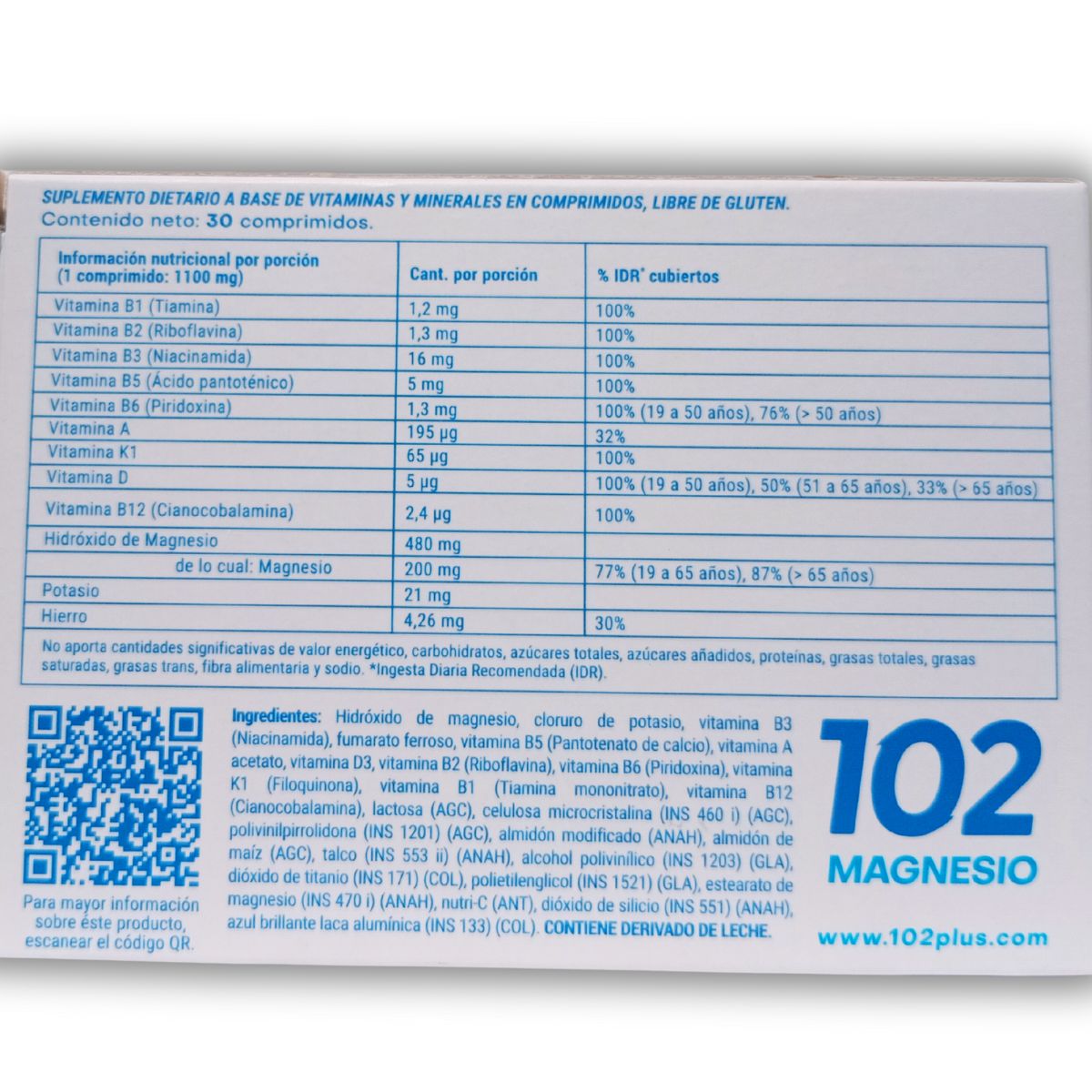 102 MAGNESIO 30 comprimidos - Image 2
